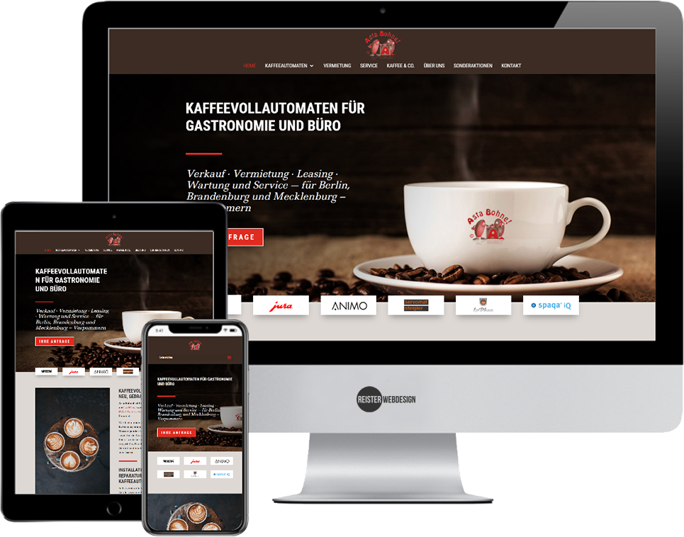 Webdesign Referenzen: Website für Asta Bohne!