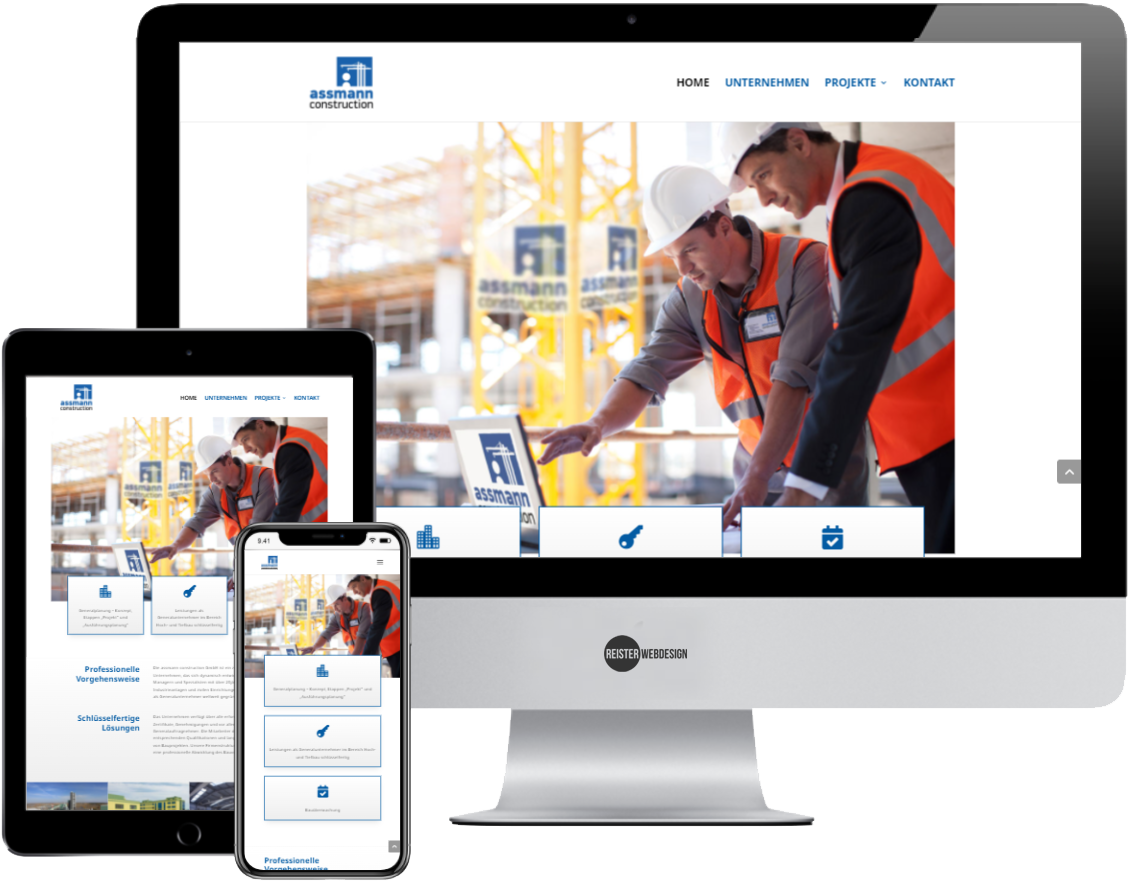 Assmann Construction Website von Reister Webdesign
