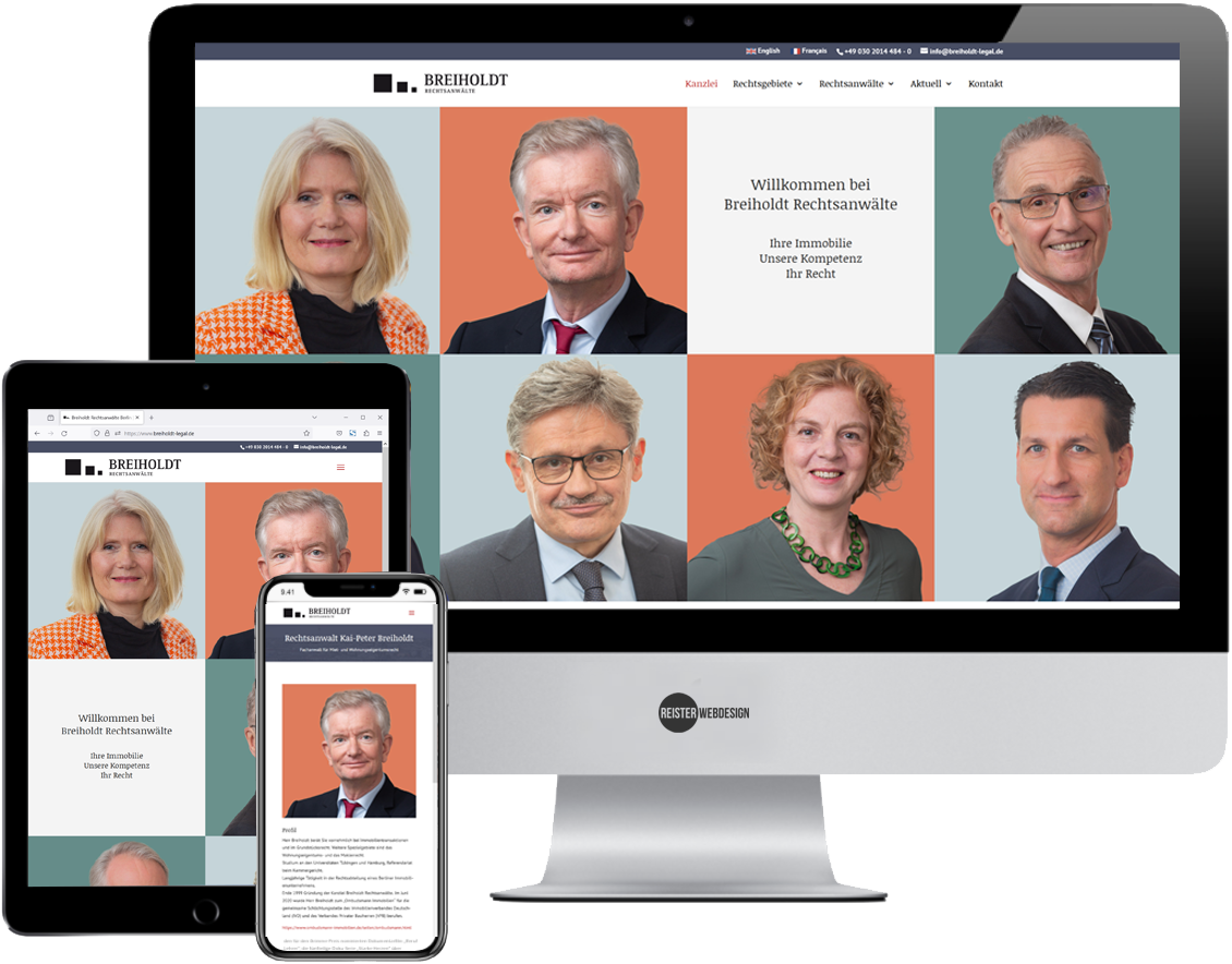 Fotos und Webdesign für Breiholdt Rechtsanwälte in Mitte