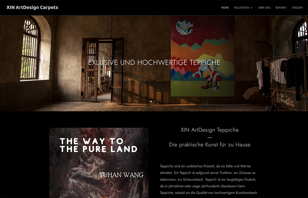 WordPress Agentur Berlin: Website-Design für Xin ArtDesign Carpets